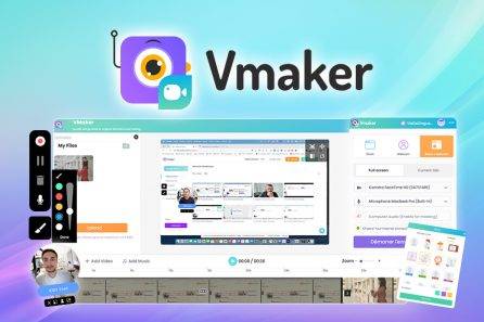 Vmaker – Enregistre ta webcam et ton écran et crée des vidéos en un clic !