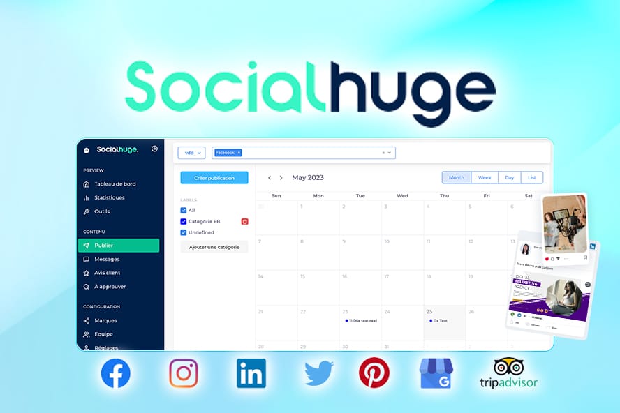 SocialHuge – L’outil français tout-en-un pour gérer tes réseaux sociaux