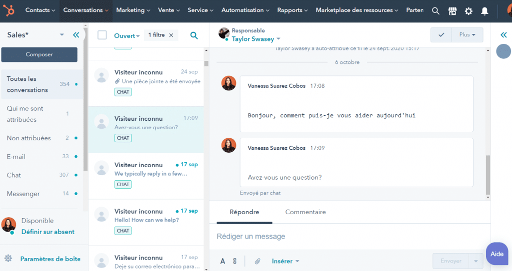 La plateforme de hubspot