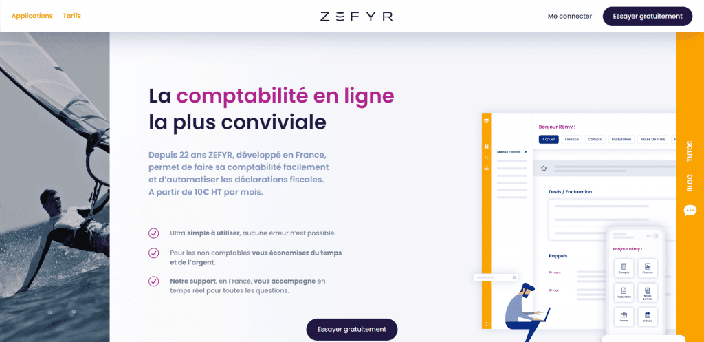 Le site internet de Zefyr